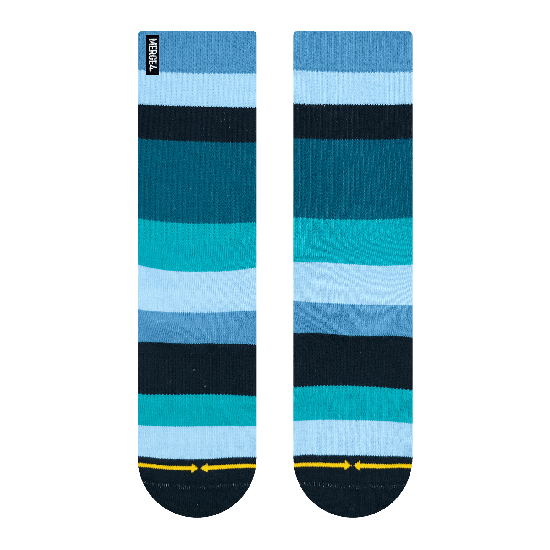 Merge4 x Spidey De Montrond Ocean Stripes Bamboo Crew Socks Sunny Smith LLC