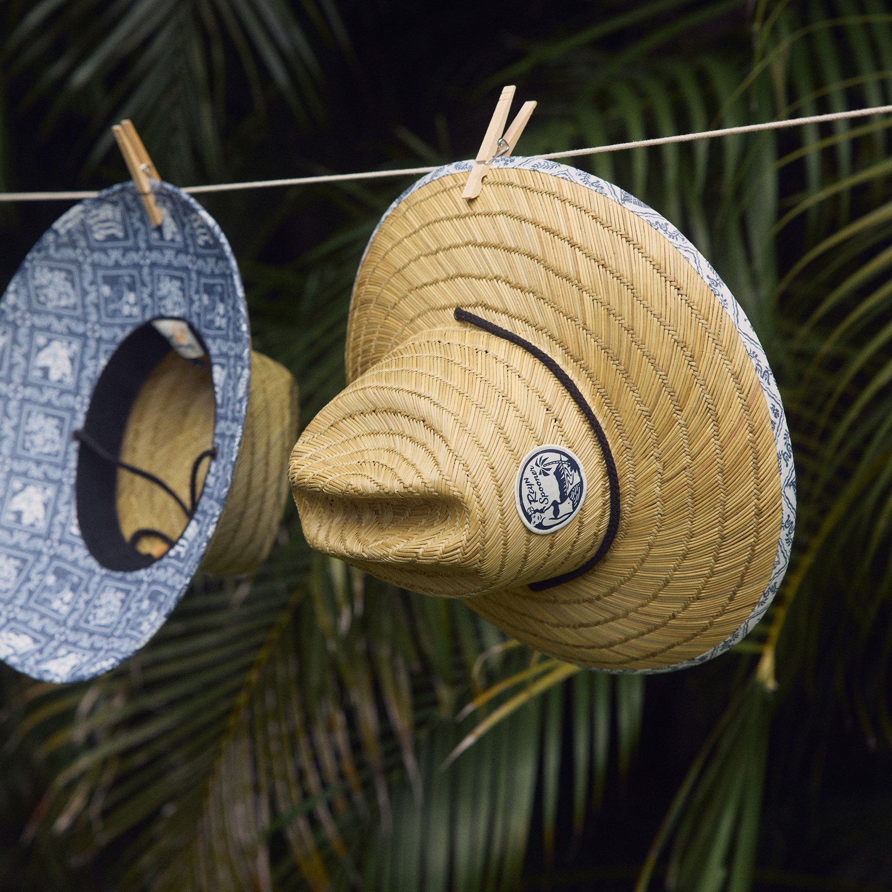 Reyn Spooner LAHAINA SAILOR STRAW HAT-Navy