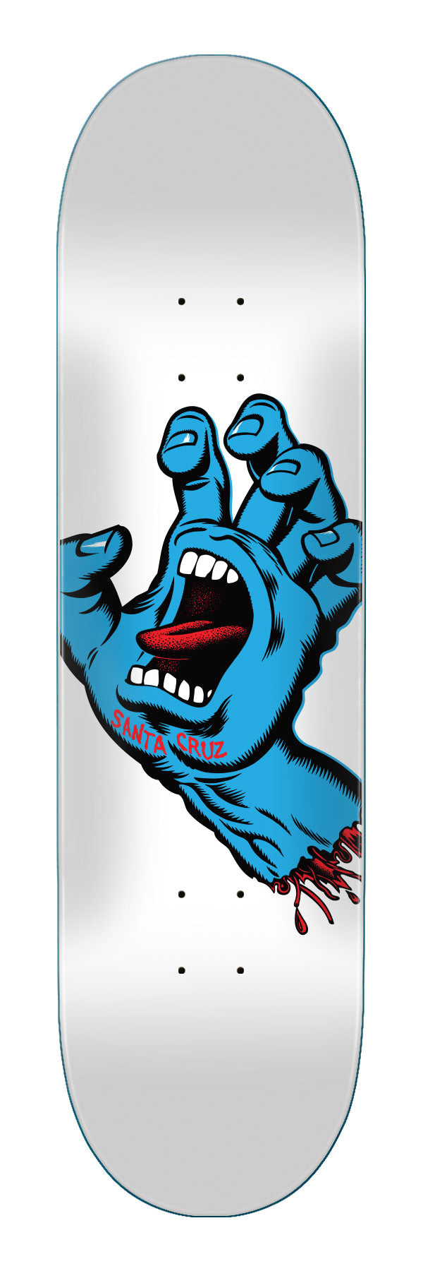 Santa Cruz 8.25 Screaming Hand  Skateboard Deck