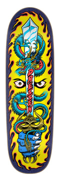 9.25in Dressen Sword Santa Cruz Shaped Skateboard Deck