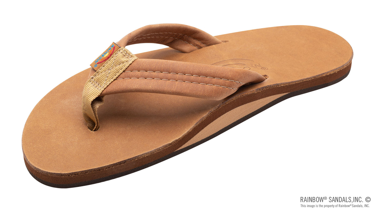 Rainbow Luxury Leather - Single Layer Arch  Support with a 1&quot; Strap-Buckskin