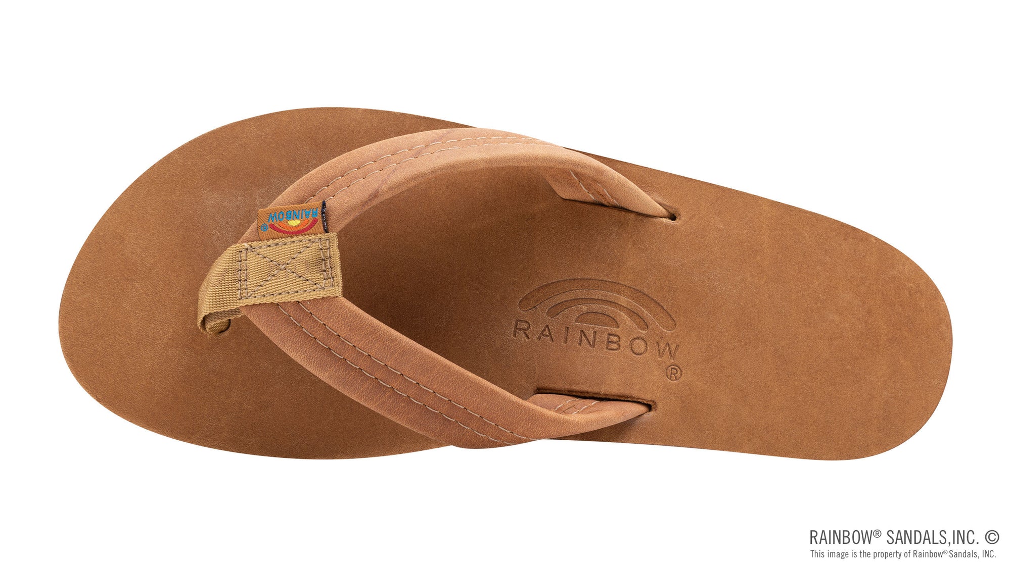 Rainbow Luxury Leather - Single Layer Arch  Support with a 1" Strap-Buckskin