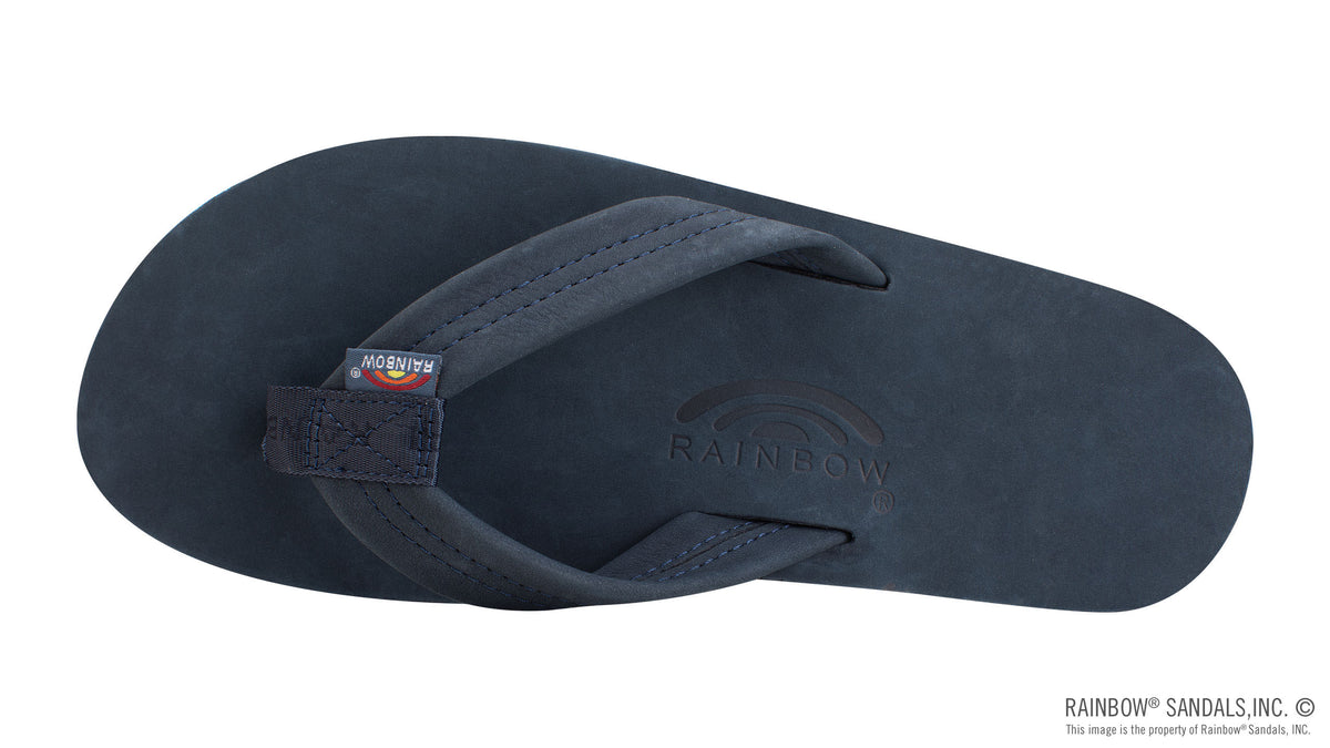 Rainbow Sandals Men&#39;s - Single Layer - 1&quot; Strap - Navy
