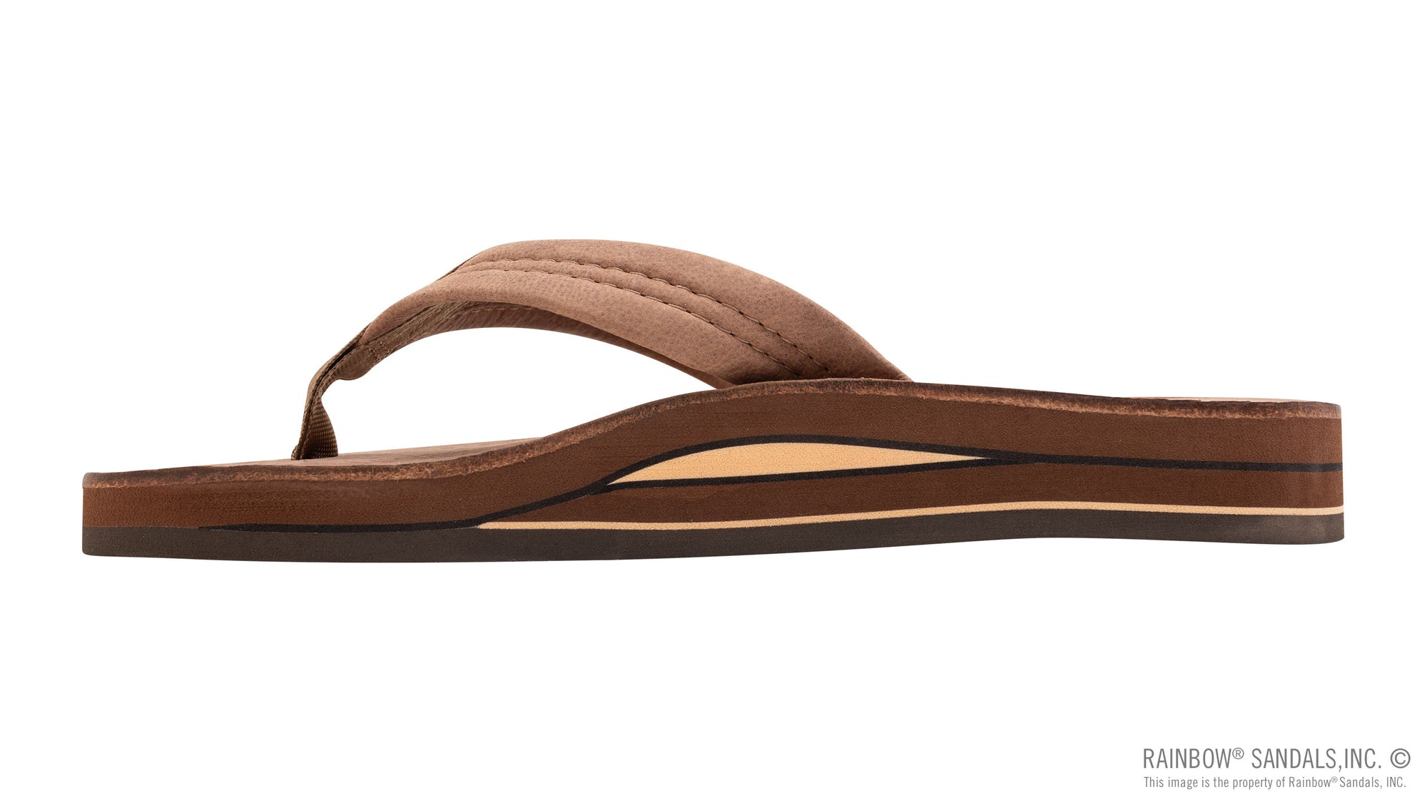 Rainbow Luxury Leather - Double Layer Arch  Support-Nogales Wood