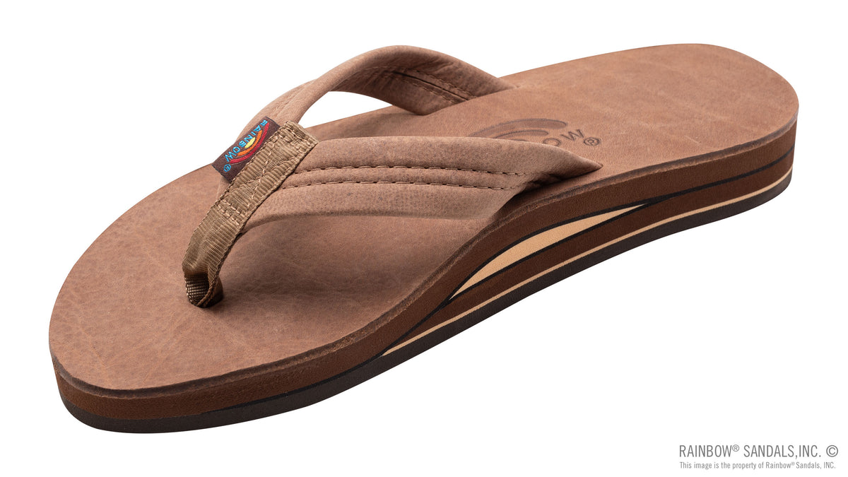 Rainbow Luxury Leather - Double Layer Arch  Support-Nogales Wood