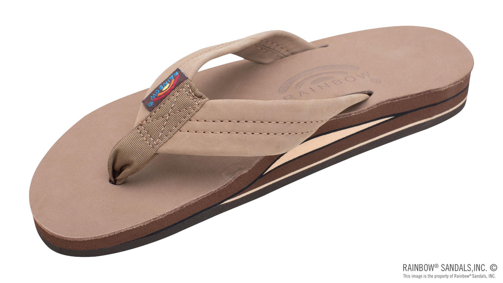 Rainbow Sandals Women's - Double Layer 302alts - 1" Strap - Dark Brown