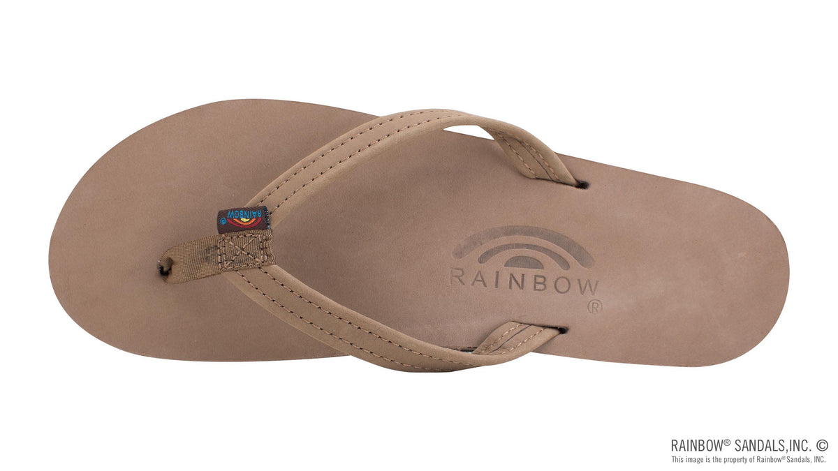 Rainbow Sandals Women&#39;s - Double Layer - 1&quot; Strap - Dark Brown