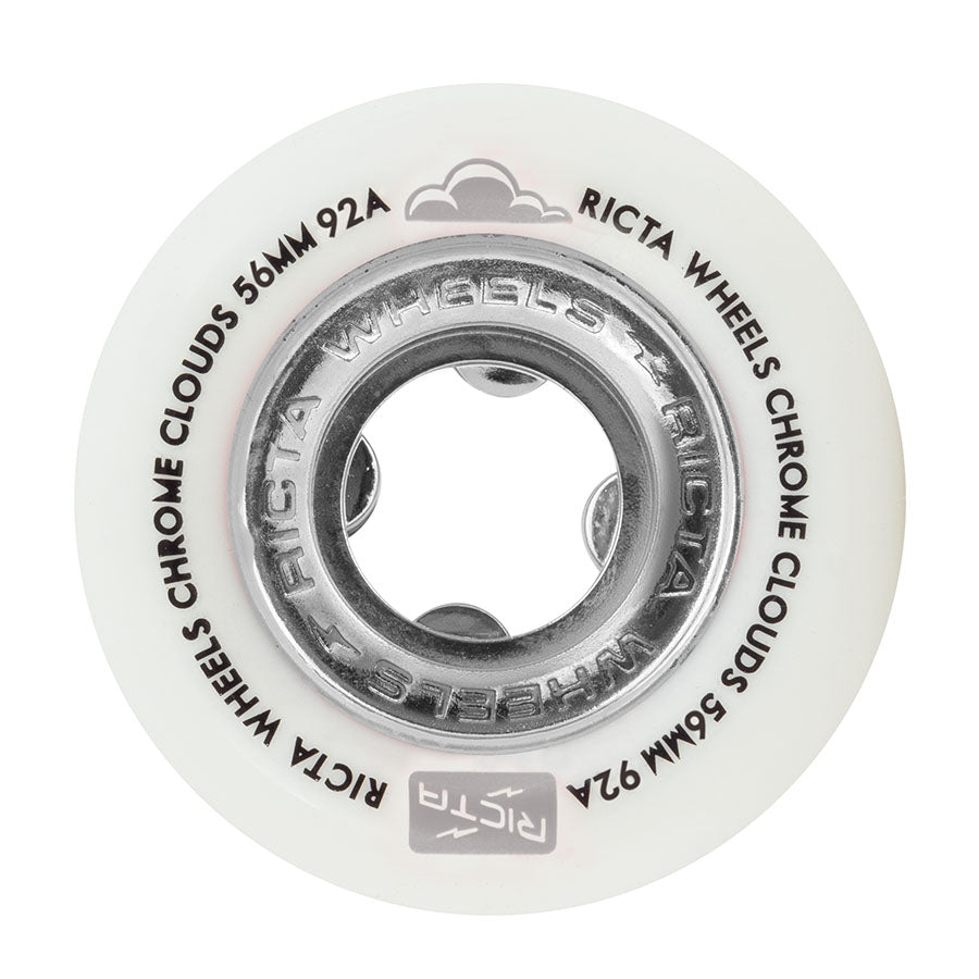 Ricta 56mm Chrome Clouds Black 92a Skateboard Wheels