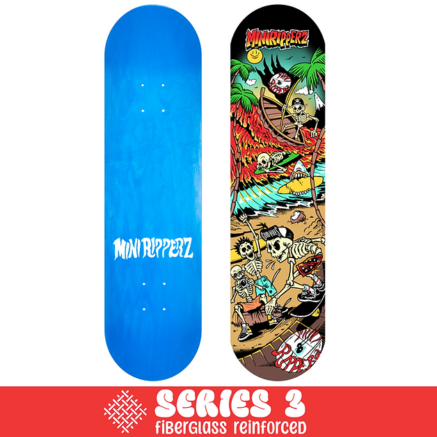 Mini Ripperz Skelly Surf Deck 7.5 x 29