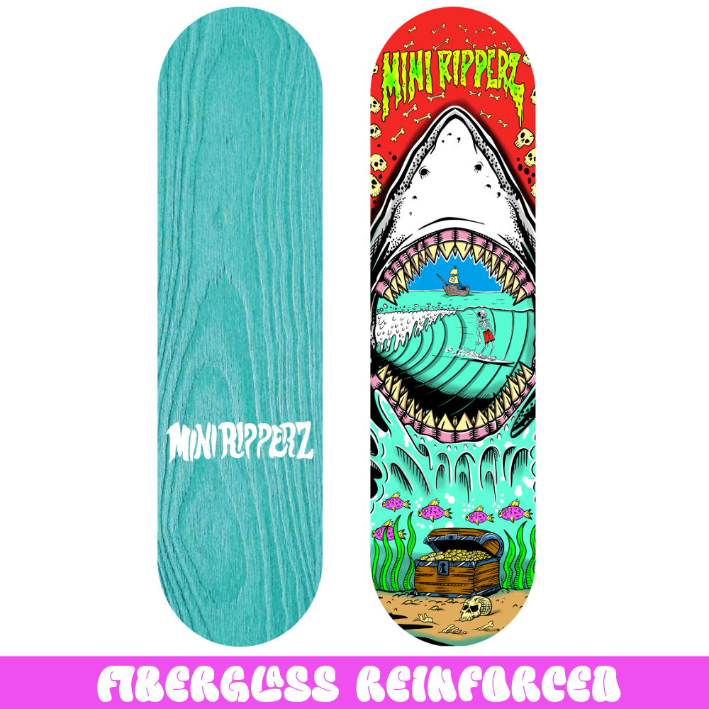 Mini Ripperz - Shark Gnar Series 3 Skateboard Deck 7.0 x 28
