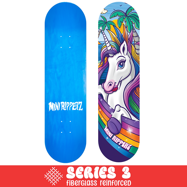 Mini Ripperz Rainbow Unicorn Deck 7.5 x 29