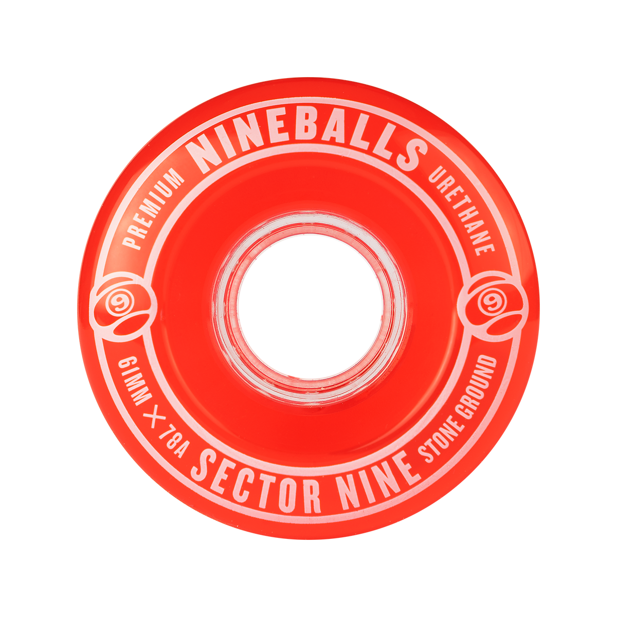 Sector 9 Nineballs Red 78A/61mm Skateboard Wheels
