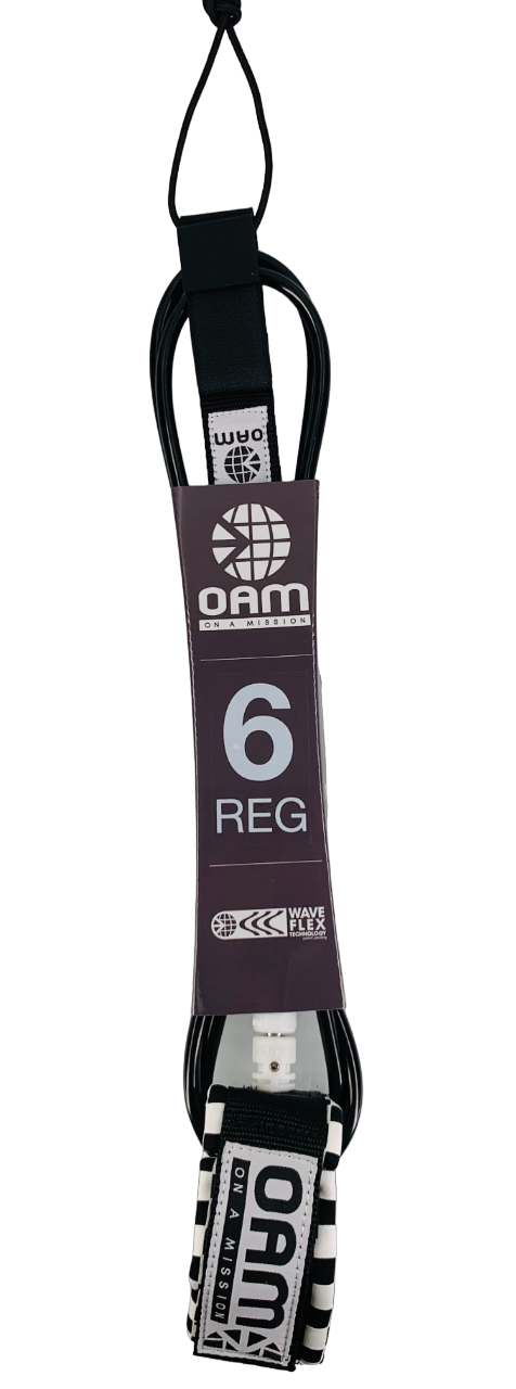 OAM 6&#39; Regular Leash -Black white checker