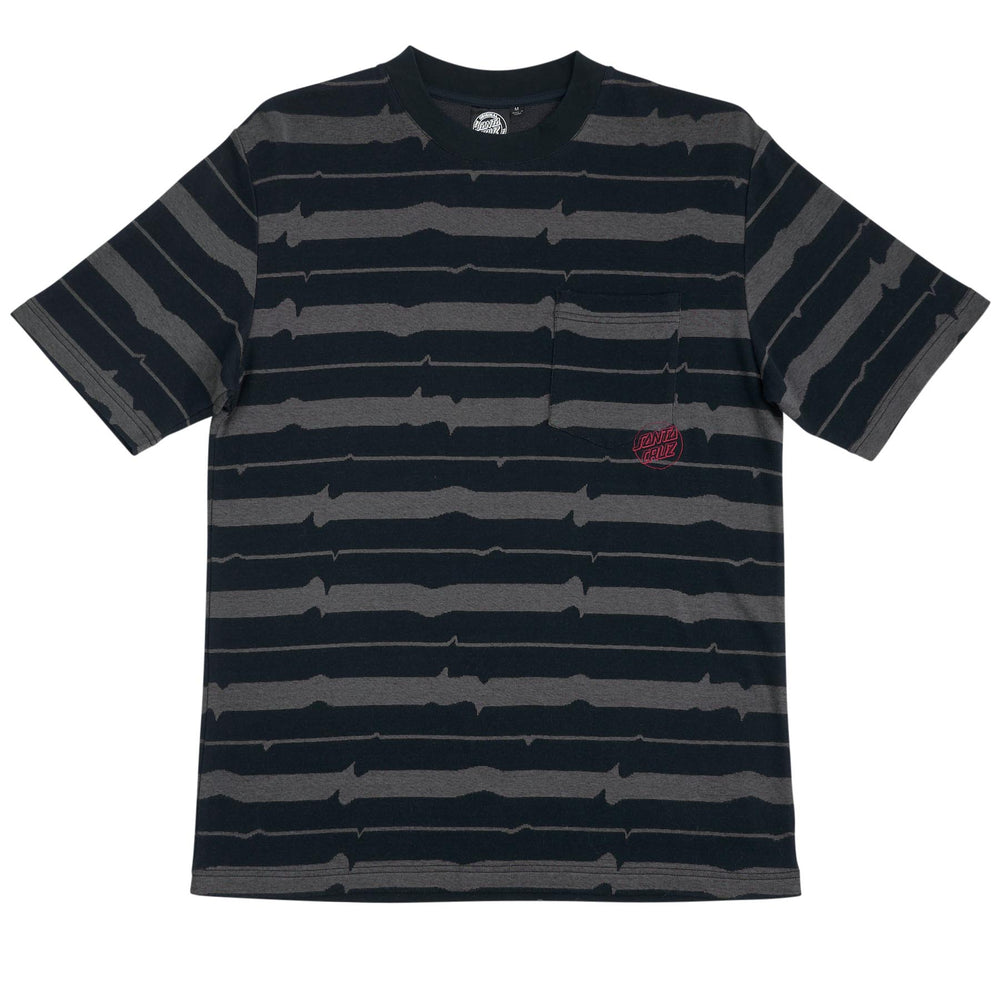 Santa Cruz Fracture Mens Pocket T-Shirt - Black / Gray