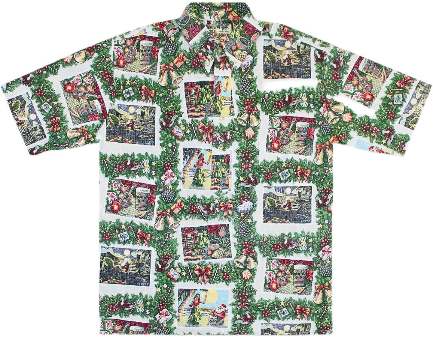 Reyn Spooner Hawaiian Christmas Mele Kalikimaka 2015 Aloha Shirt Size: XL