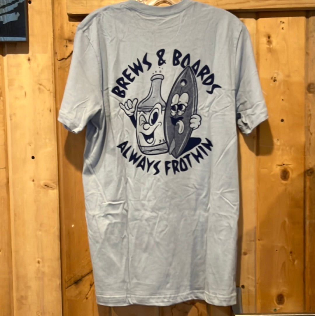 Building the Revolution Brews & Boards Tee - Light Blue