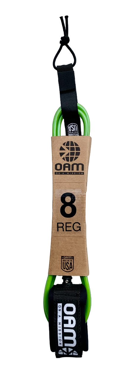 OAM 8&#39; leash USA built - LIME