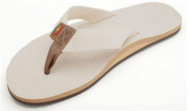 Rainbow Sandals Women&#39;s - Single Layer Hemp - 1&quot; Strap - Natural