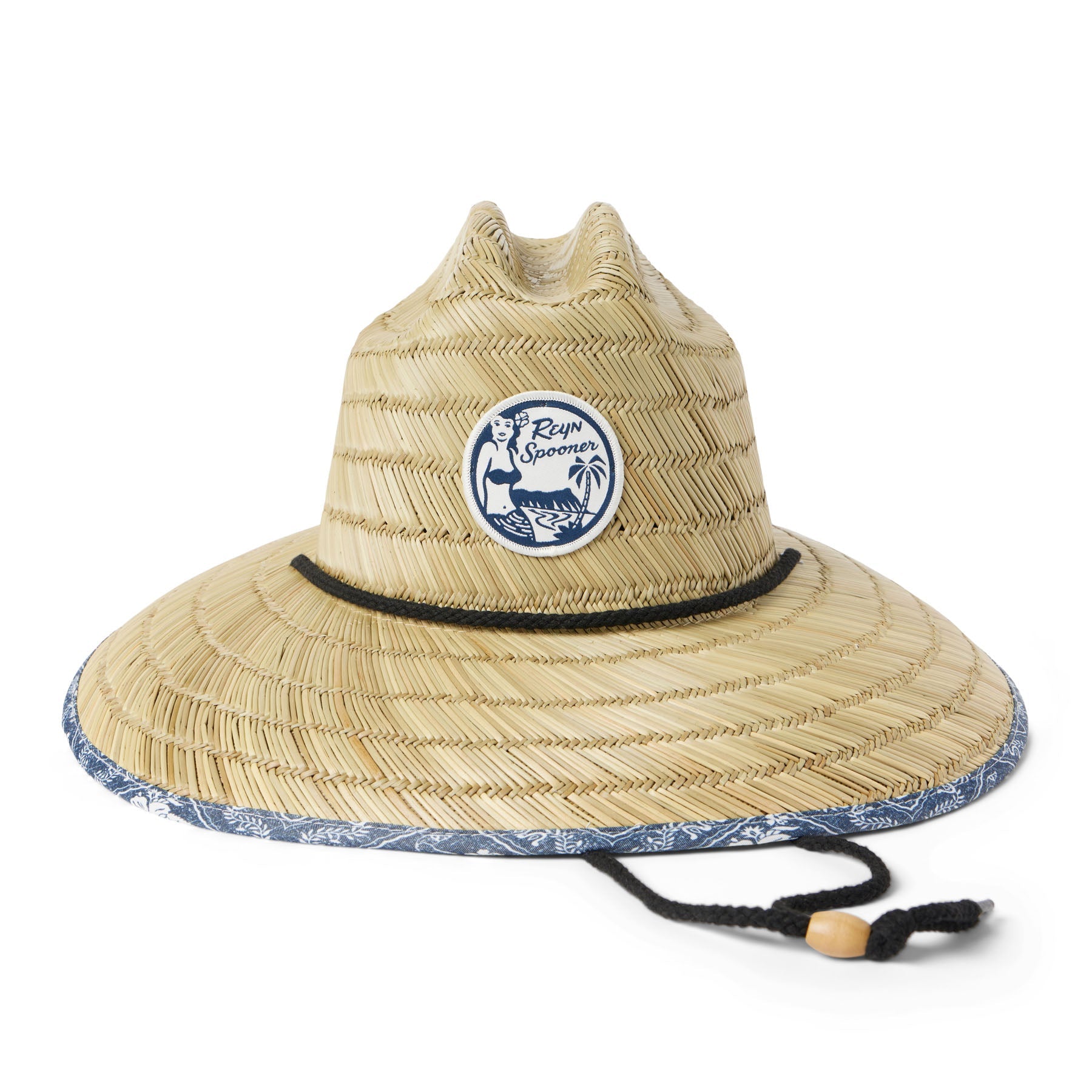 Reyn Spooner LAHAINA SAILOR STRAW HAT-Navy