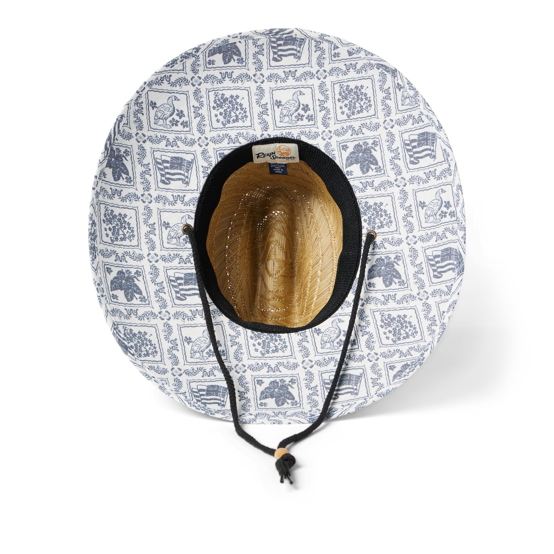 Reyn Spooner LAHAINA SAILOR STRAW HAT- White