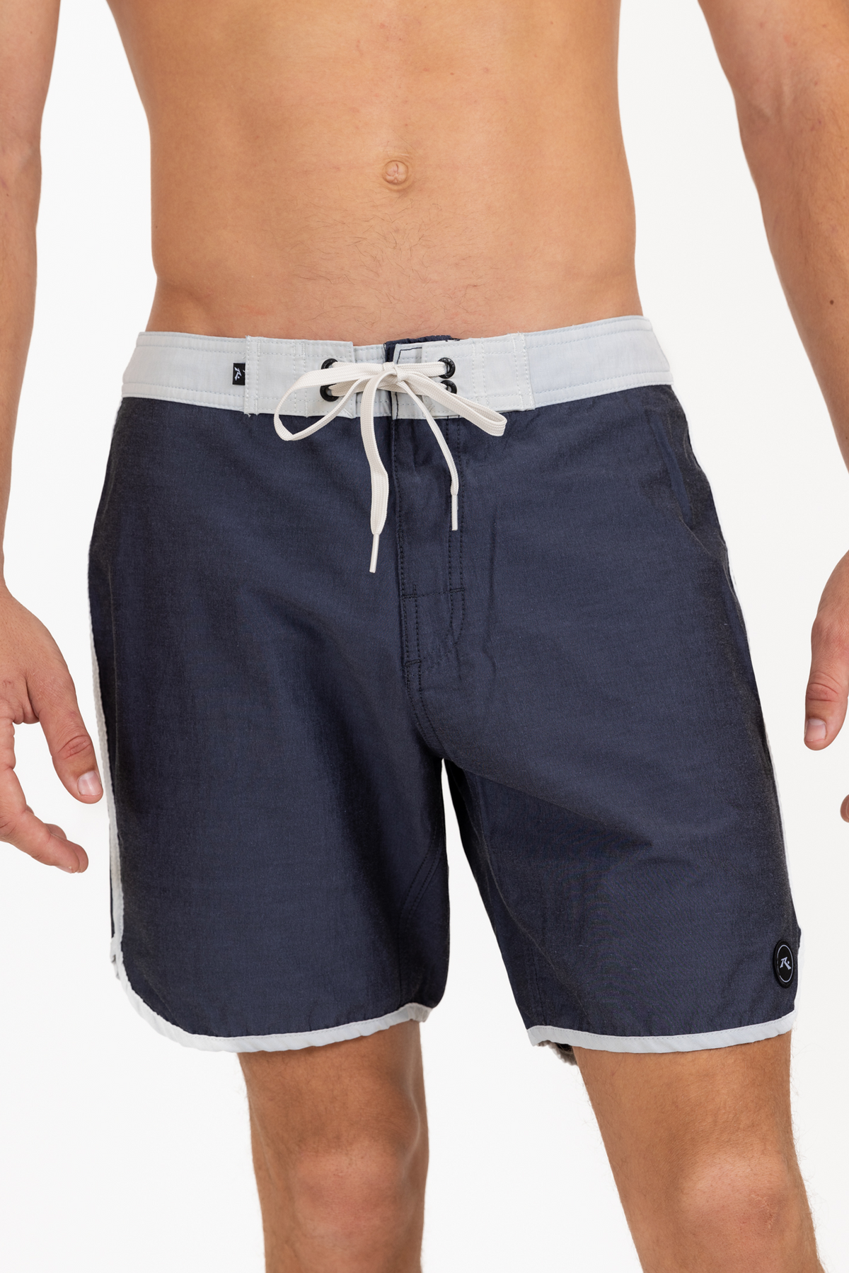 Rusty Base 18&quot; Scallop Fixed Waist Boardshorts