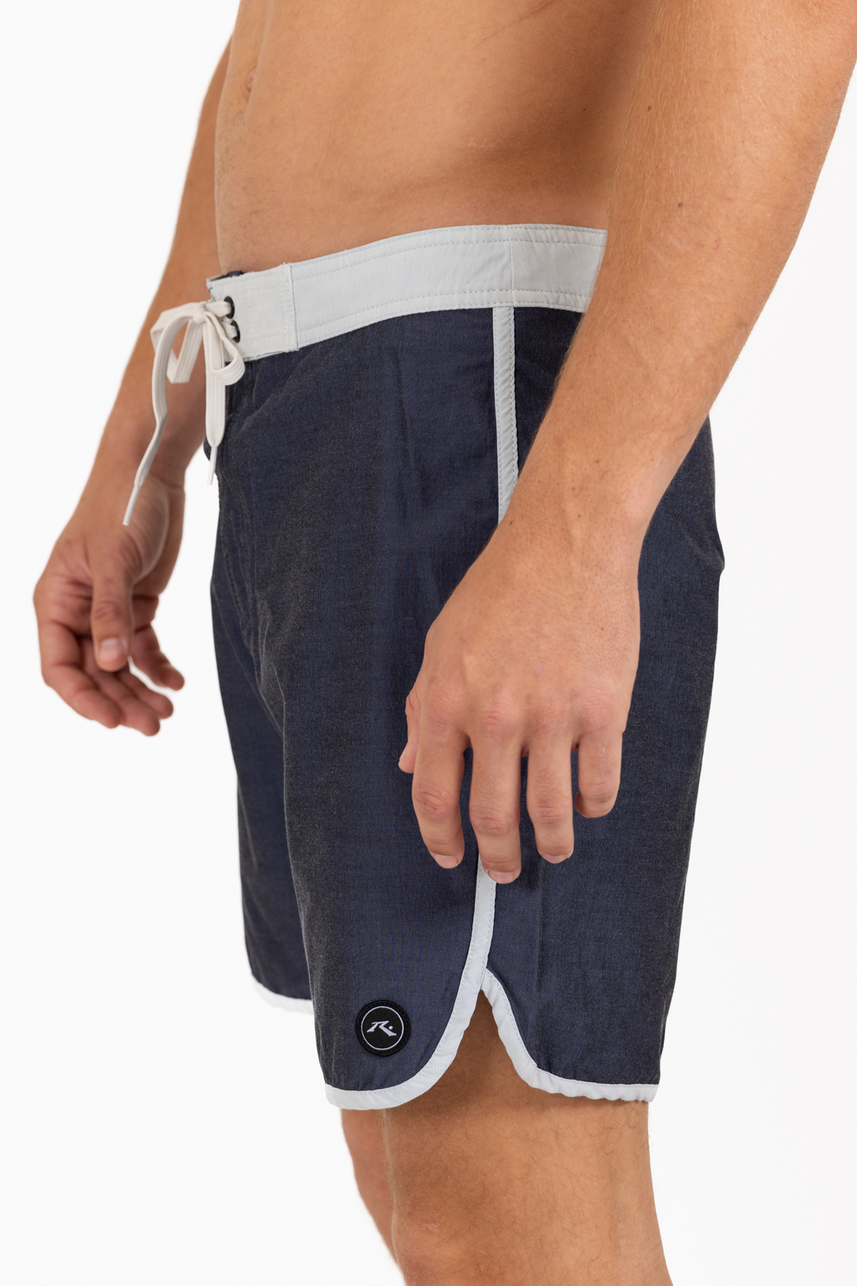 Rusty Base 18&quot; Scallop Fixed Waist Boardshorts