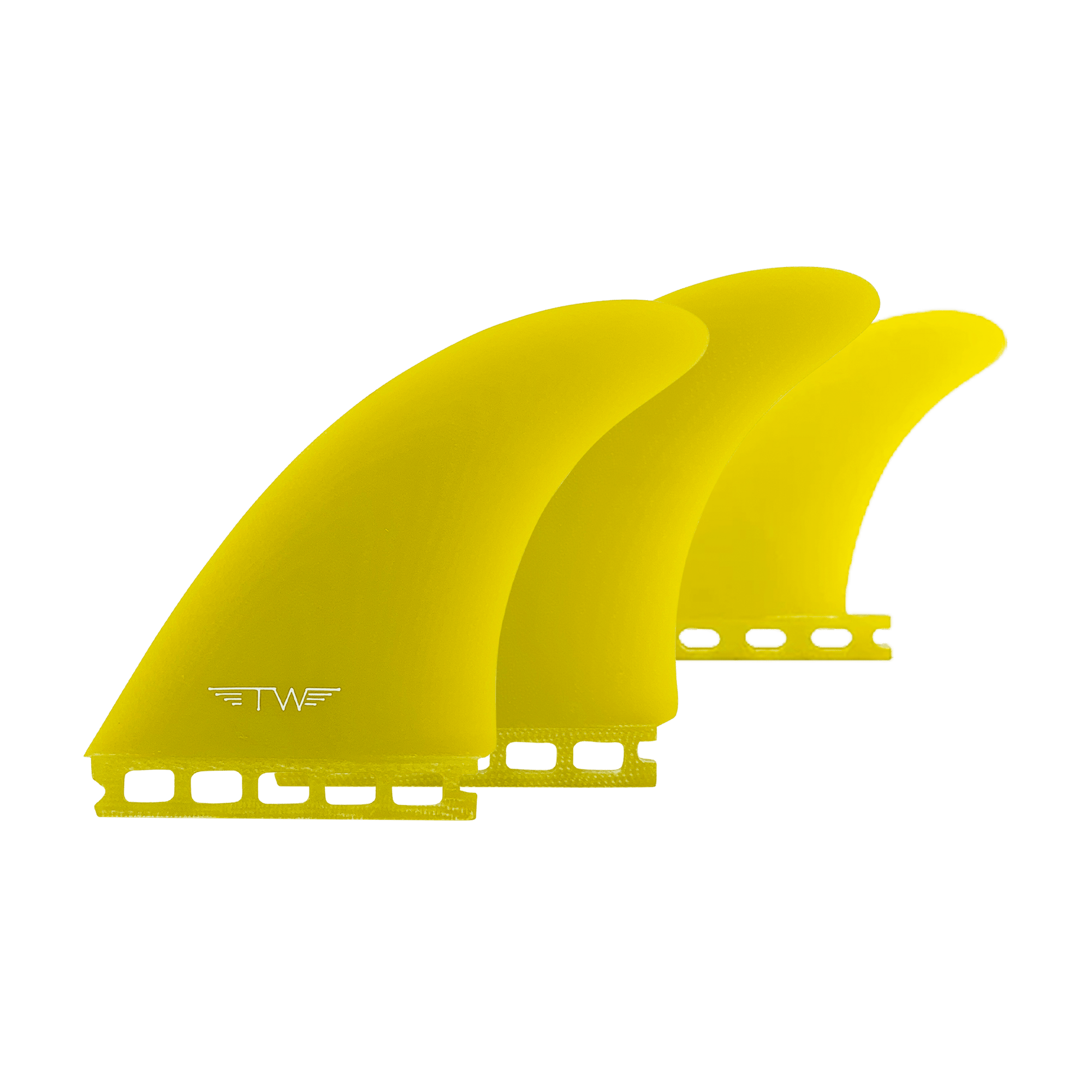 Captain Fin Tyler Warren 2+ 1 Twin + Trailer FG Surfboard Fin - Yellow Future