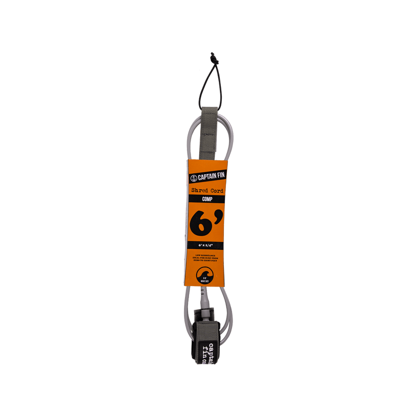 Captain Fin Shred Cord Comp Surfboard Leash 6'