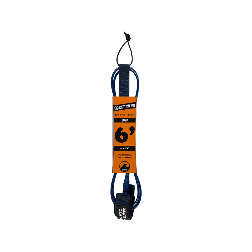 Captain Fin Shred Cord Comp Surfboard Leash 6'