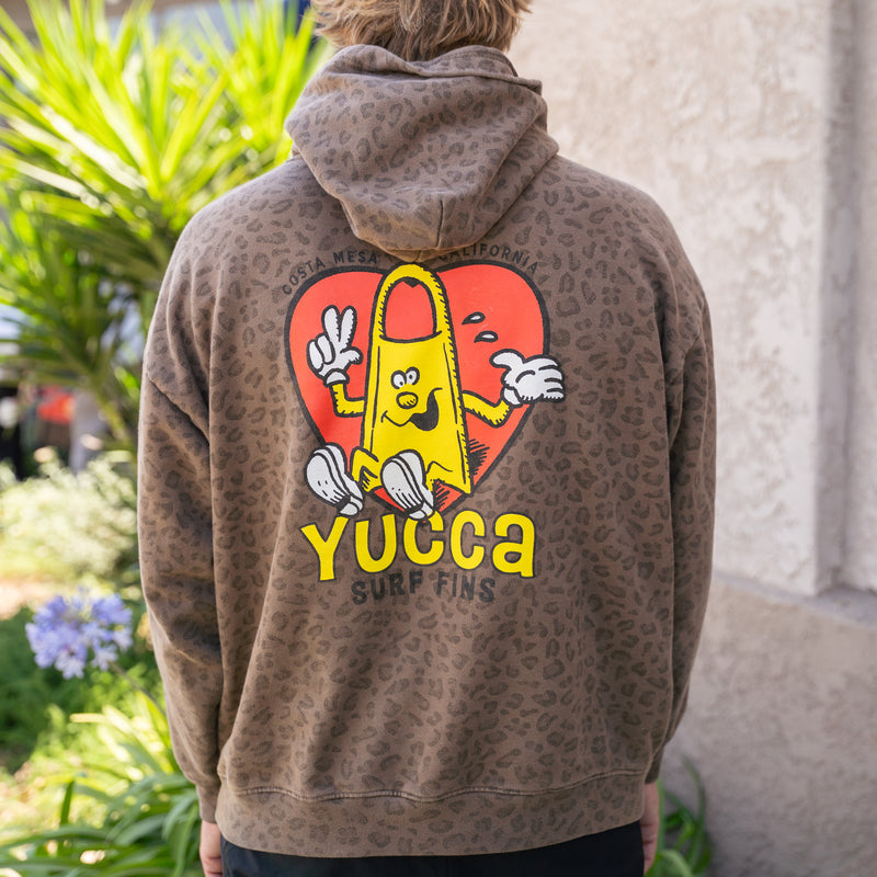 Yucca Fins Heart Unisex Hoodie - Leopard