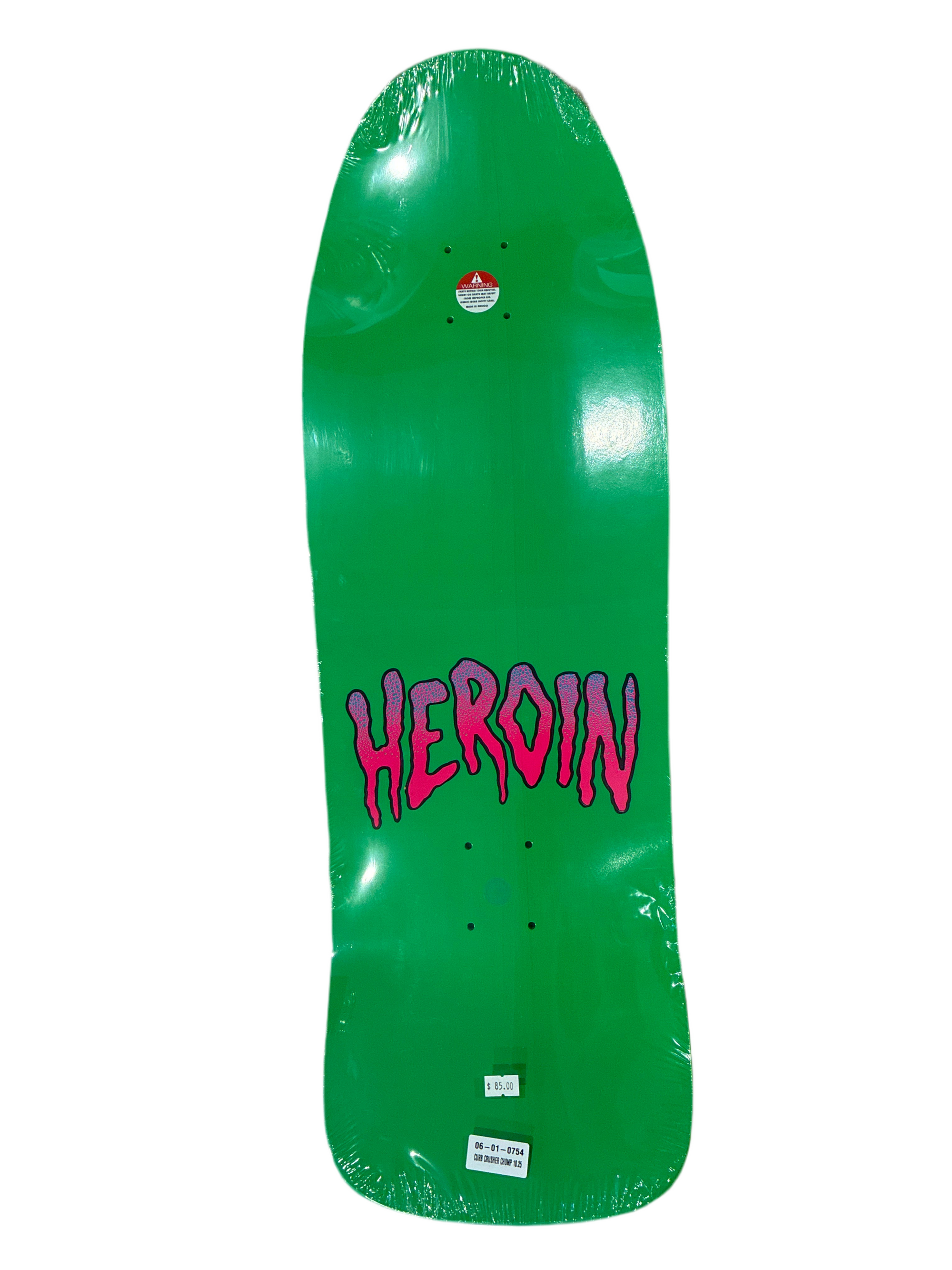 Heroin Curb Crusher Chomp Skateboard Deck 10.25