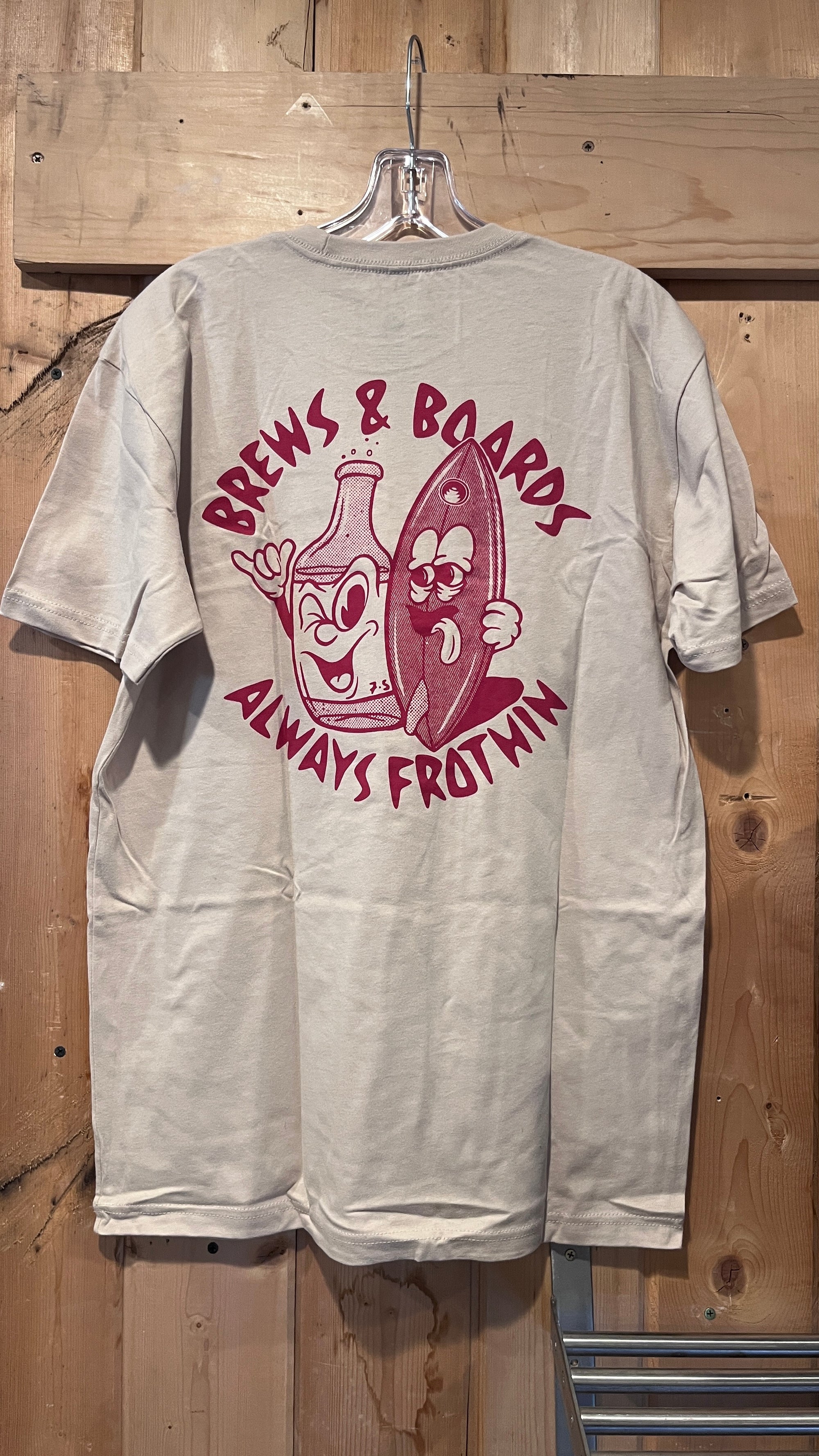 Building the Revolution Brews & Boards Tee - Tan