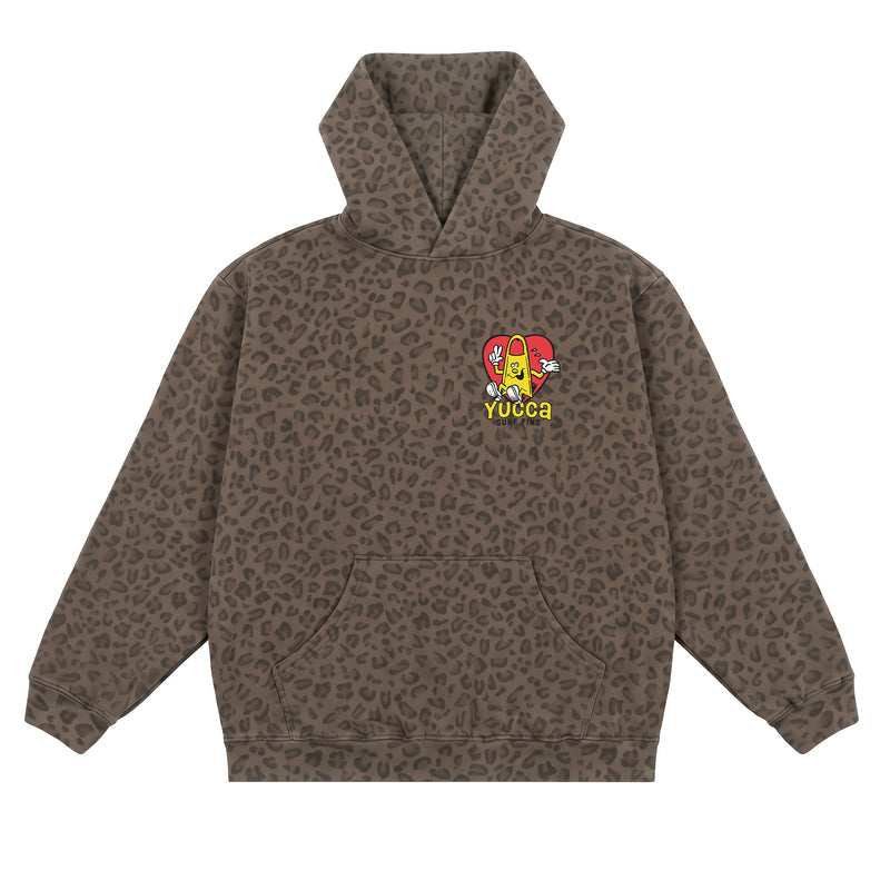 Yucca Fins Heart Unisex Hoodie - Leopard