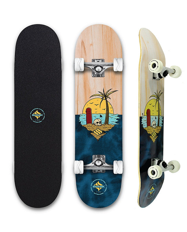 Shark Wheels Skull Island Street Skateboard Complete 8.125