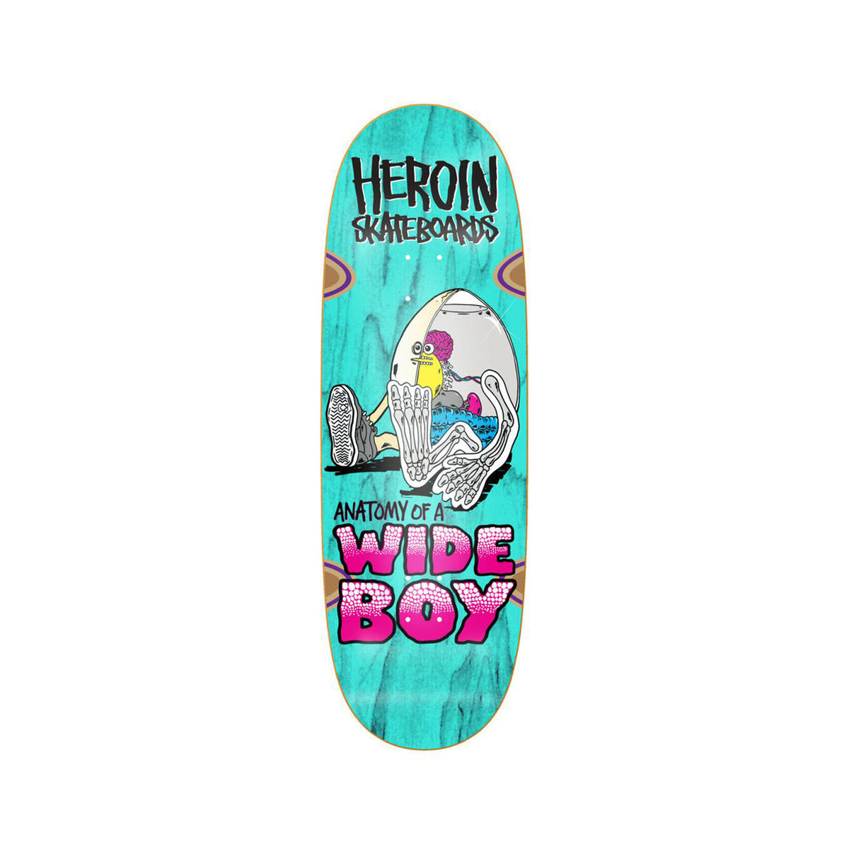 Heroin Skateboards Anatomy of A Wide Boy 10.4 Sunny Smith LLC