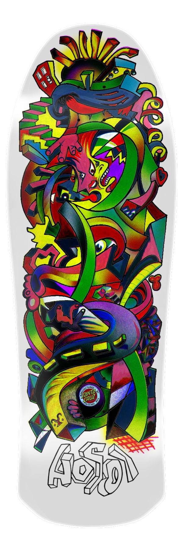 Hosoi Picasso Reissue Skateboard Deck 10.26in x 30.42in Santa Cruz Sunny Smith LLC