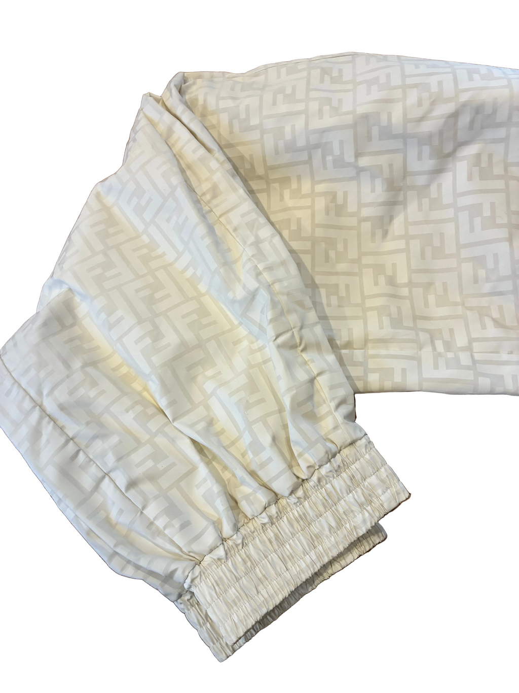 Fendi Pants Track Nylon Womens Pants Milk White Size: Large