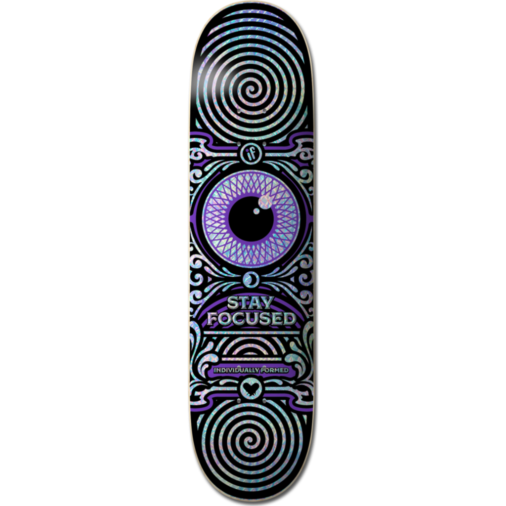 If Skate Co Stay Focused 8.2&quot; - Purple Sunny Smith LLC