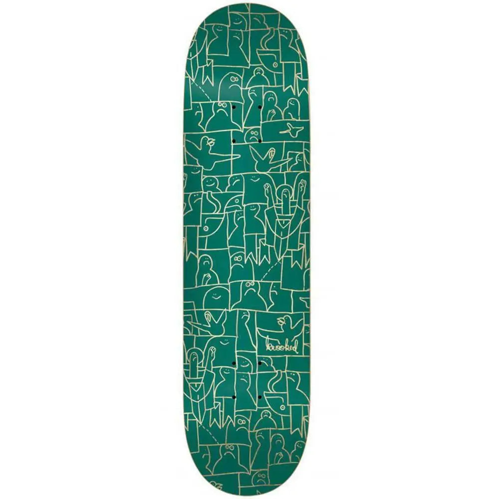 Krooked Flock Skateboard Deck 8.38 Green Sunny Smith LLC