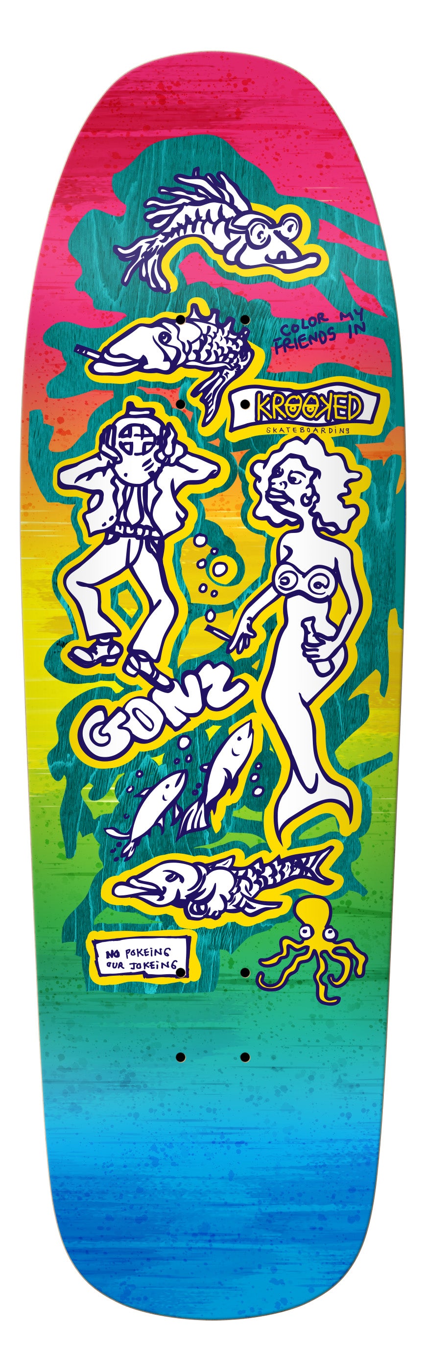 Krooked Gonz Color My Friends 9.81 LTD Skateboard Deck blind bag Sunny Smith LLC