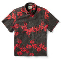 REYN SPOONER 50TH STATE FLOWER BUTTON UP-BLACK