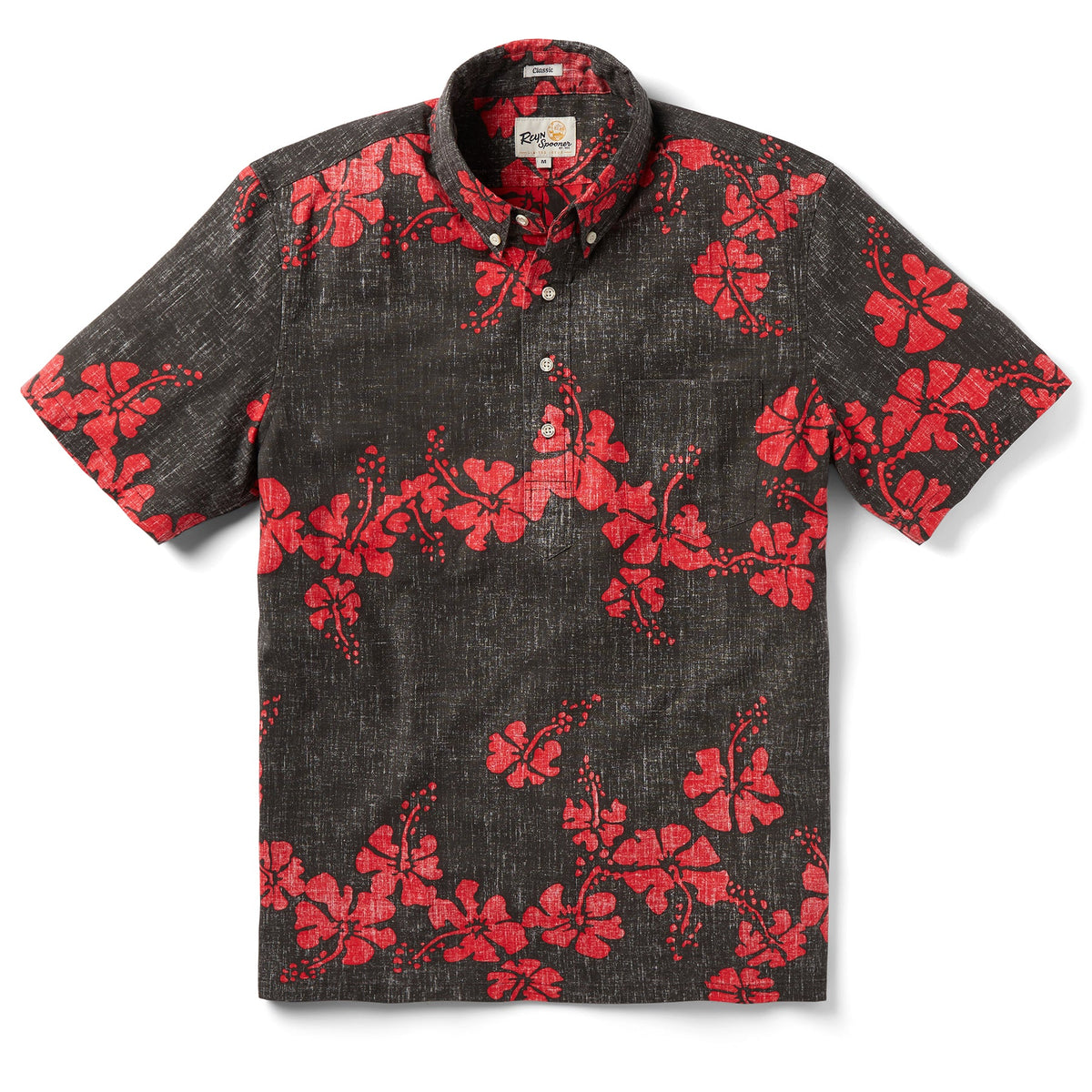 REYN SPOONER 50TH STATE FLOWER -PULLOVER BLACK- XL