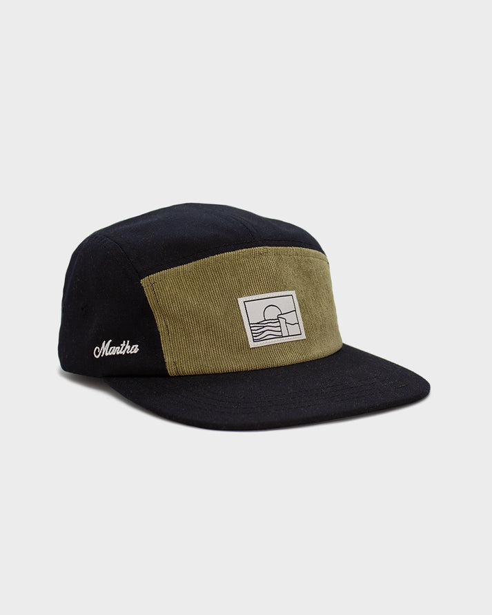 Martha Headwear Acadia 5-Panel Hat - Black Sunny Smith LLC