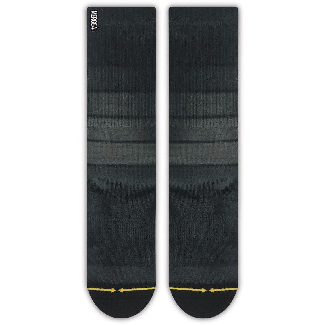 Merge4 Black Fade Stripe Crew Socks Sunny Smith LLC