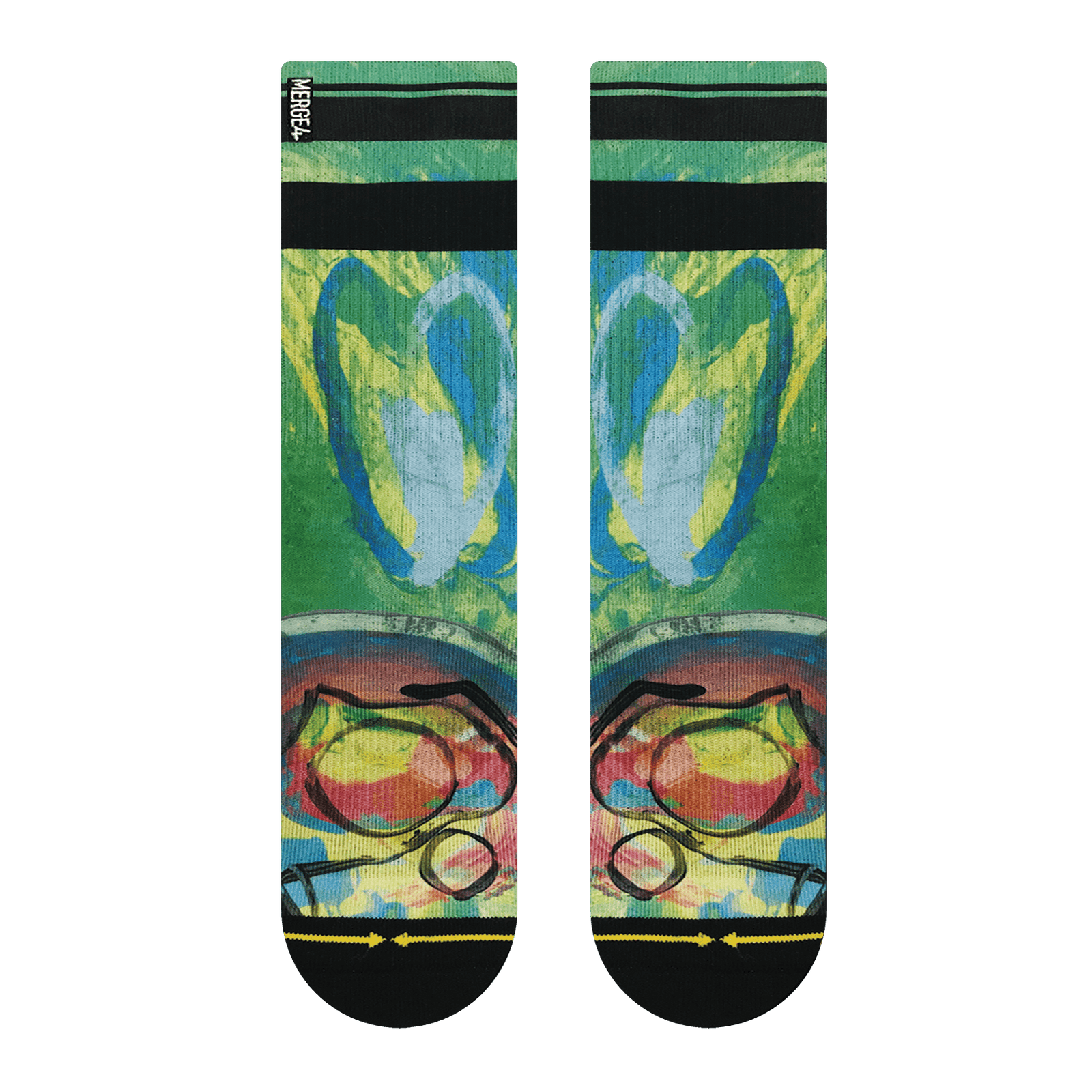 Merge4 Lucile Packard Heart Crew Socks Sunny Smith LLC