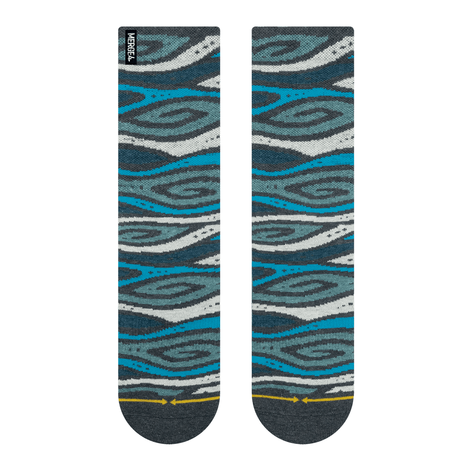 Merge4 Tencil/Hemp Wood Grain Crew Socks Sunny Smith LLC