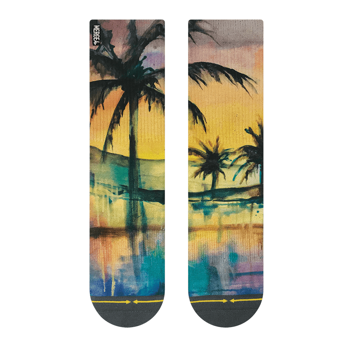 Merge4 x Maia Negre Liquid Sunset Crew Socks Sunny Smith LLC