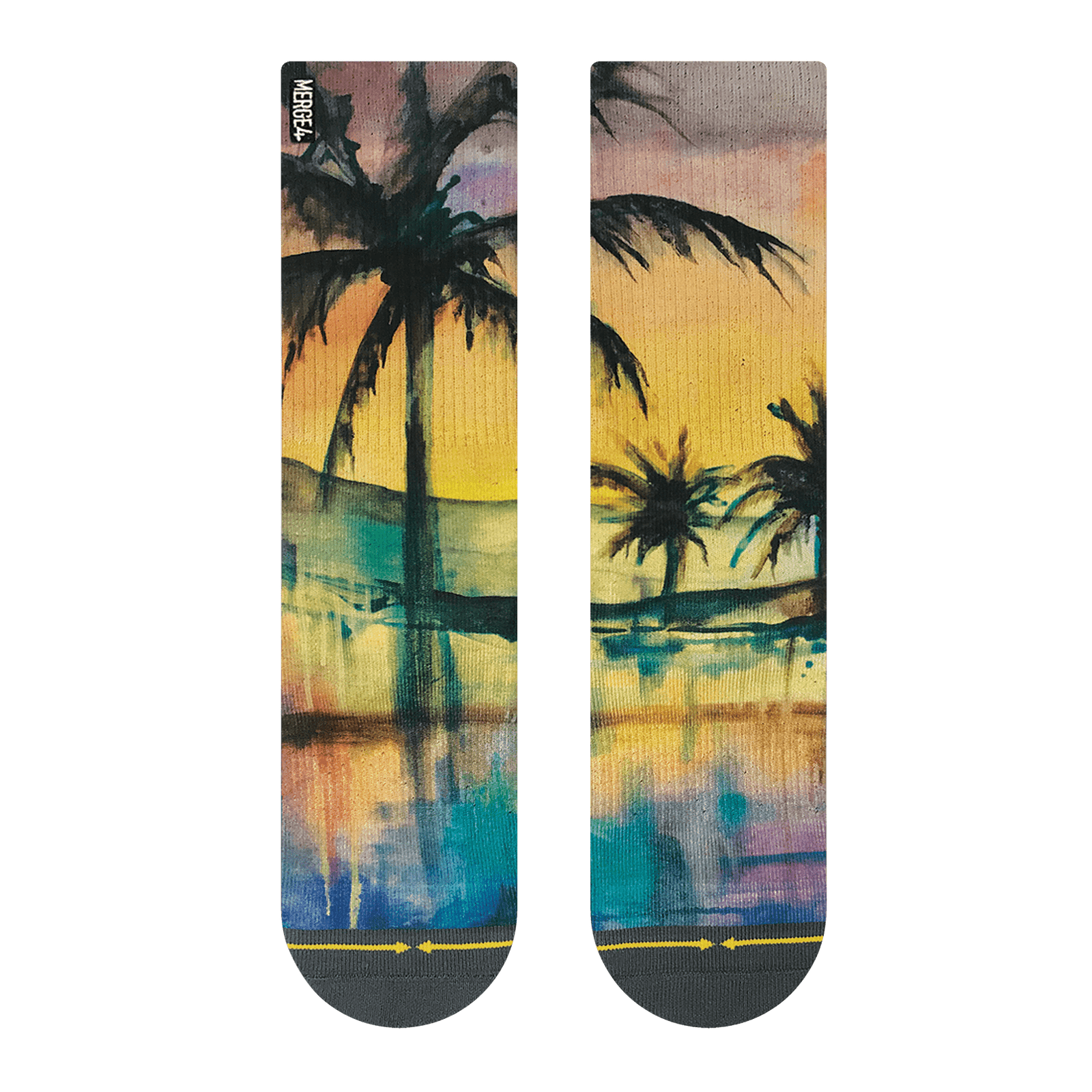 Merge4 x Maia Negre Liquid Sunset Crew Socks Sunny Smith LLC