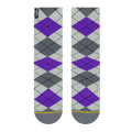 Merge4 x Spidey De Montrond Argyle Grey Bamboo Crew Socks Sunny Smith LLC