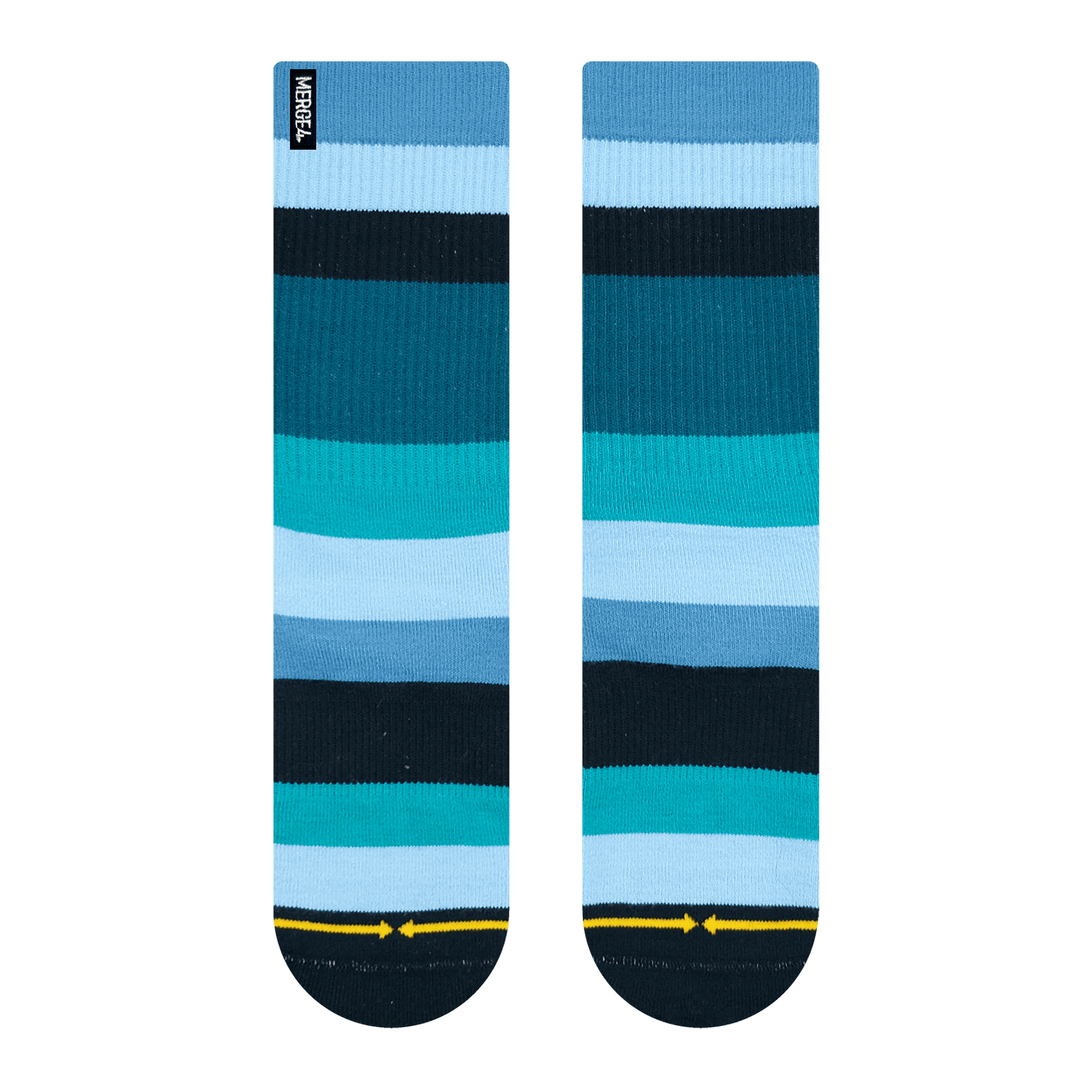 Merge4 x Spidey De Montrond Ocean Stripes Bamboo Crew Socks Sunny Smith LLC